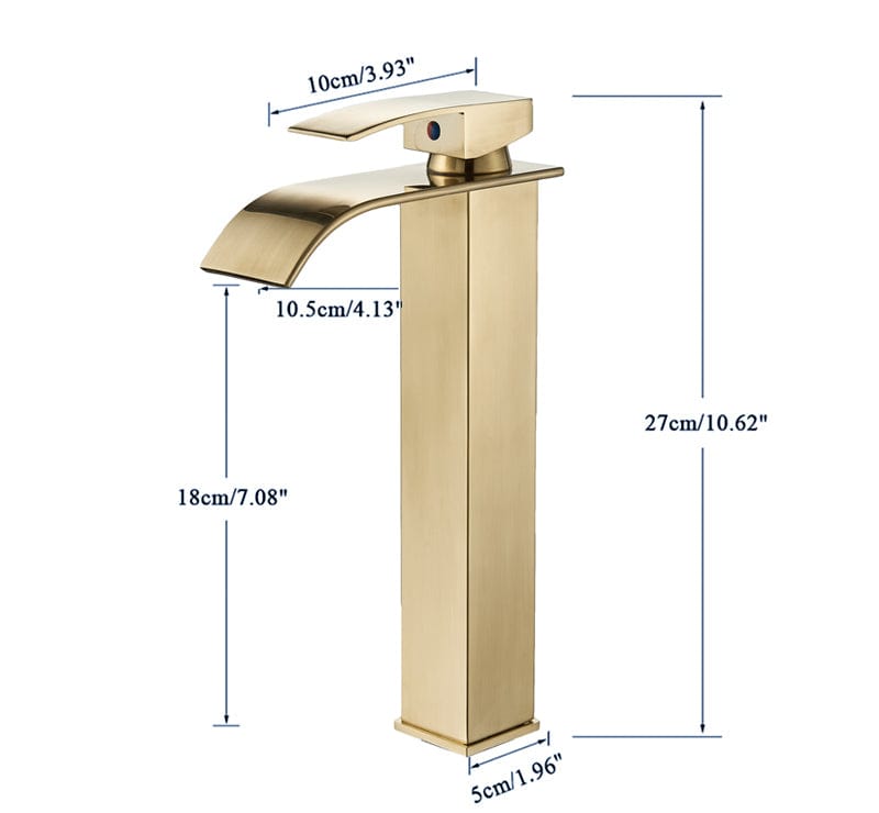 Baterie lavoar Milly1523, din alama cu montare in blat, auriu nichelat
