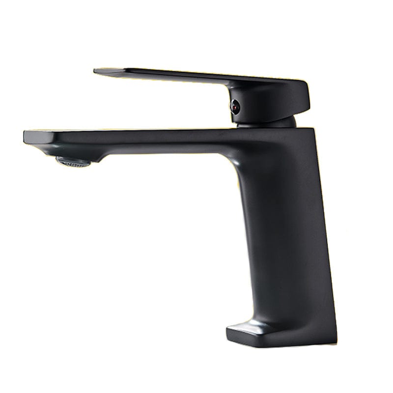 Baterie lavoar neagra cu montare pe chiuveta