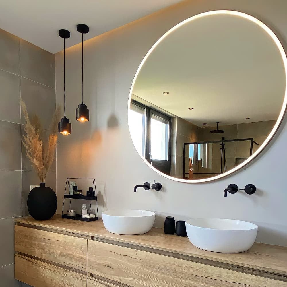 Baterie lavoar neagra Stev1203, din alama cu montare in perete