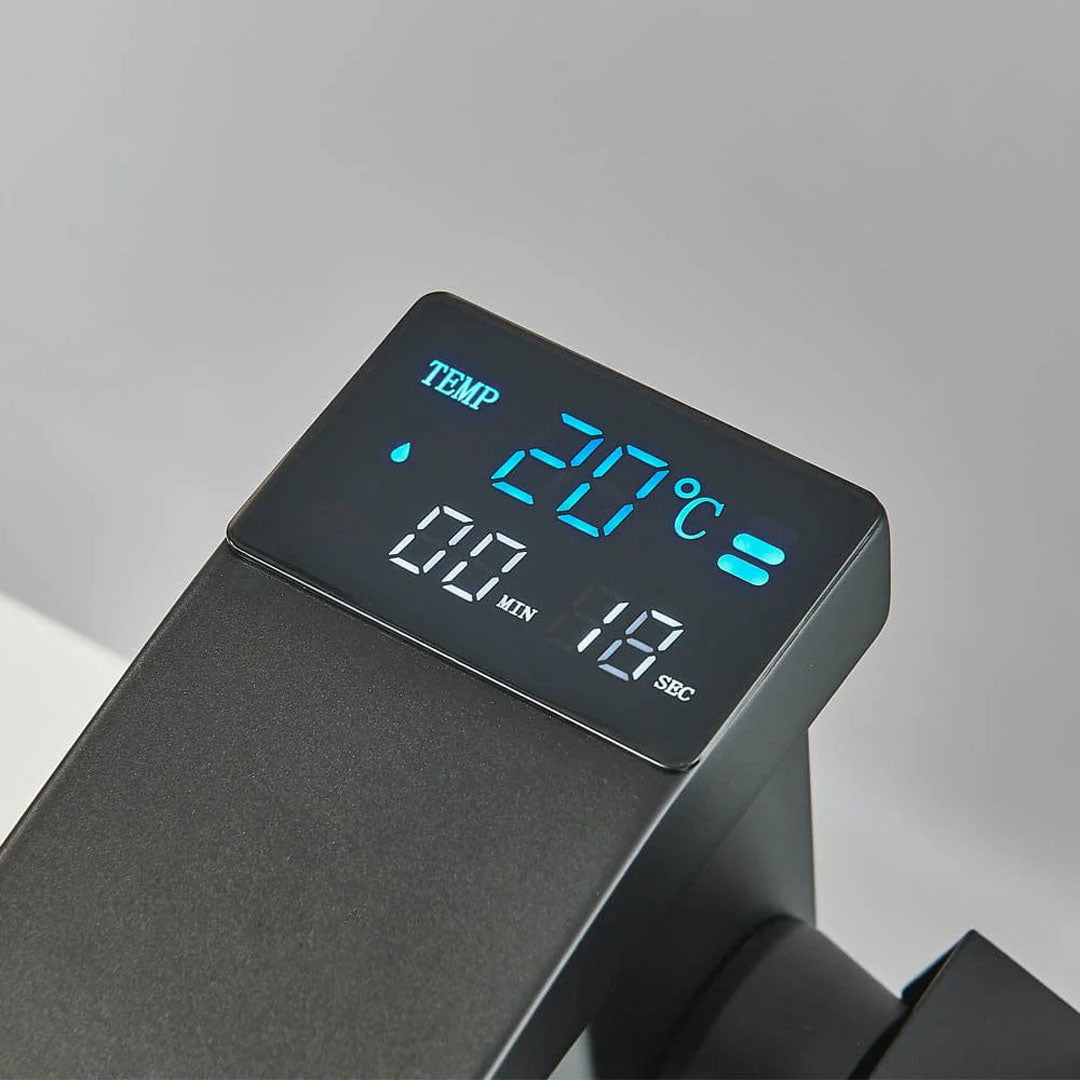 Baterie lavoar negru, cu display digital