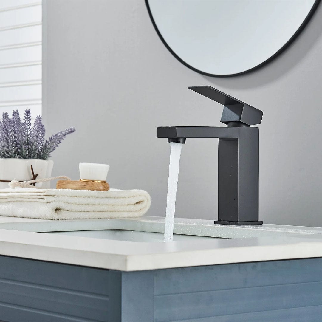 Baterie lavoar, negru mat