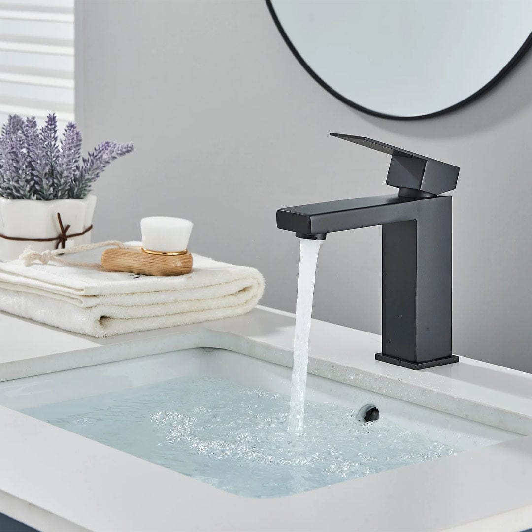 Baterie lavoar, negru mat