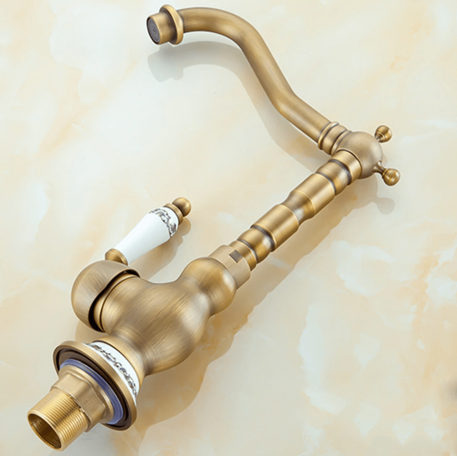 Baterie lavoar retro, inalta, cu montare pe chiuveta