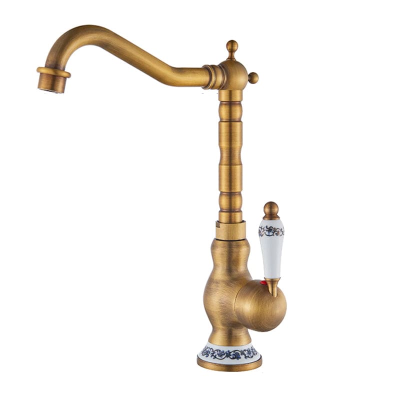 Baterie lavoar retro, inalta, cu montare pe chiuveta