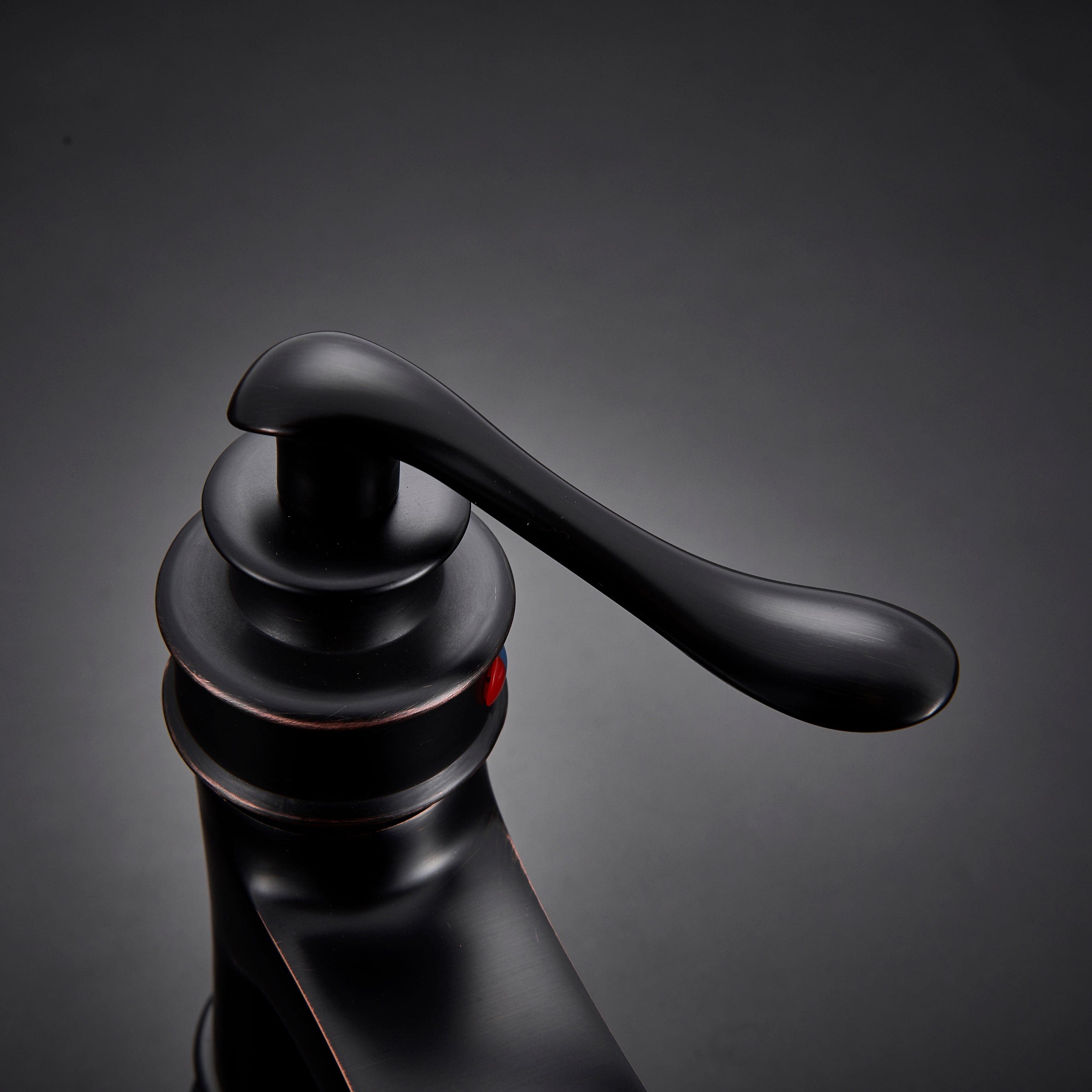 Baterie lavoar retro Stehen, neagra, montare pe chiuveta