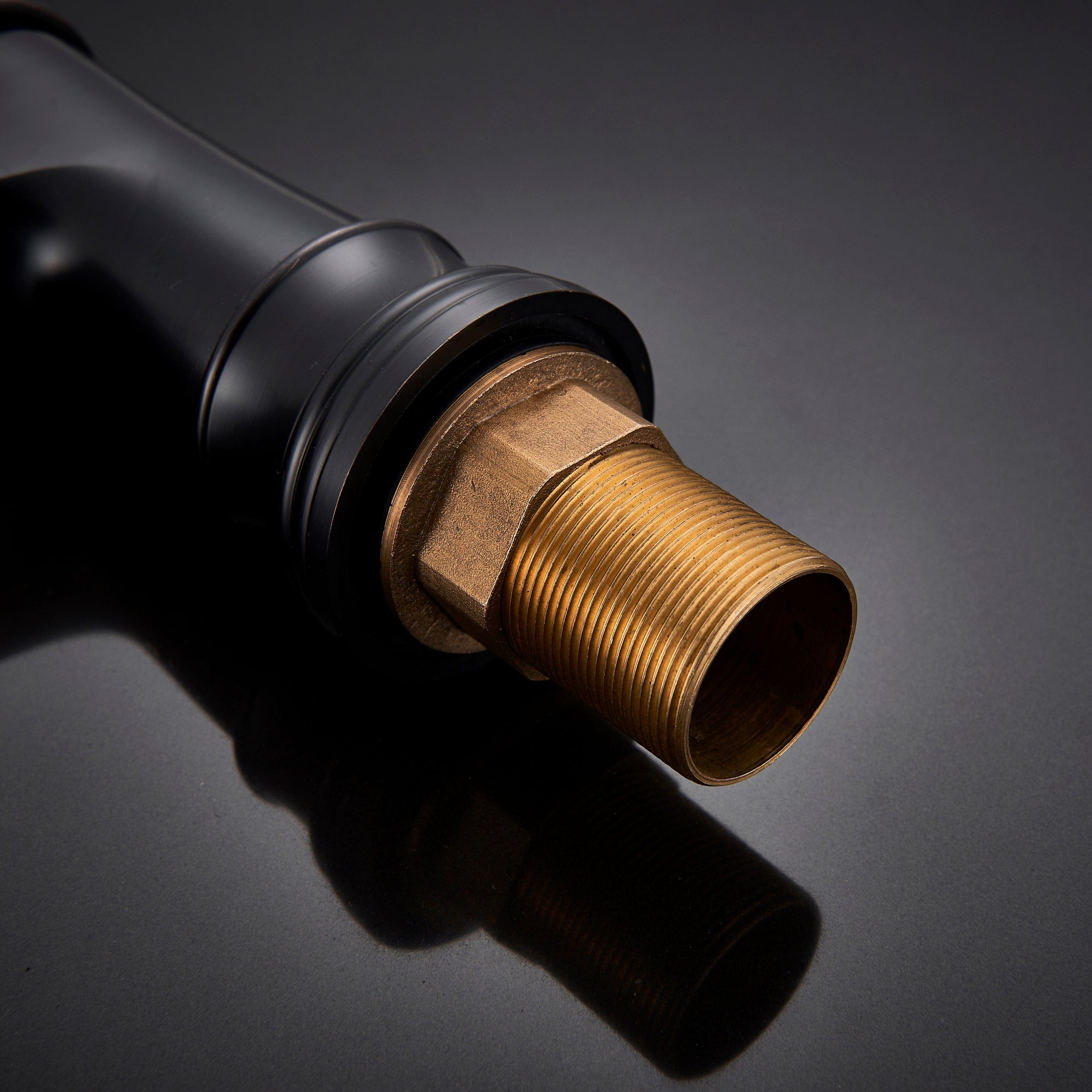 Baterie lavoar retro Stehen, neagra, montare pe chiuveta