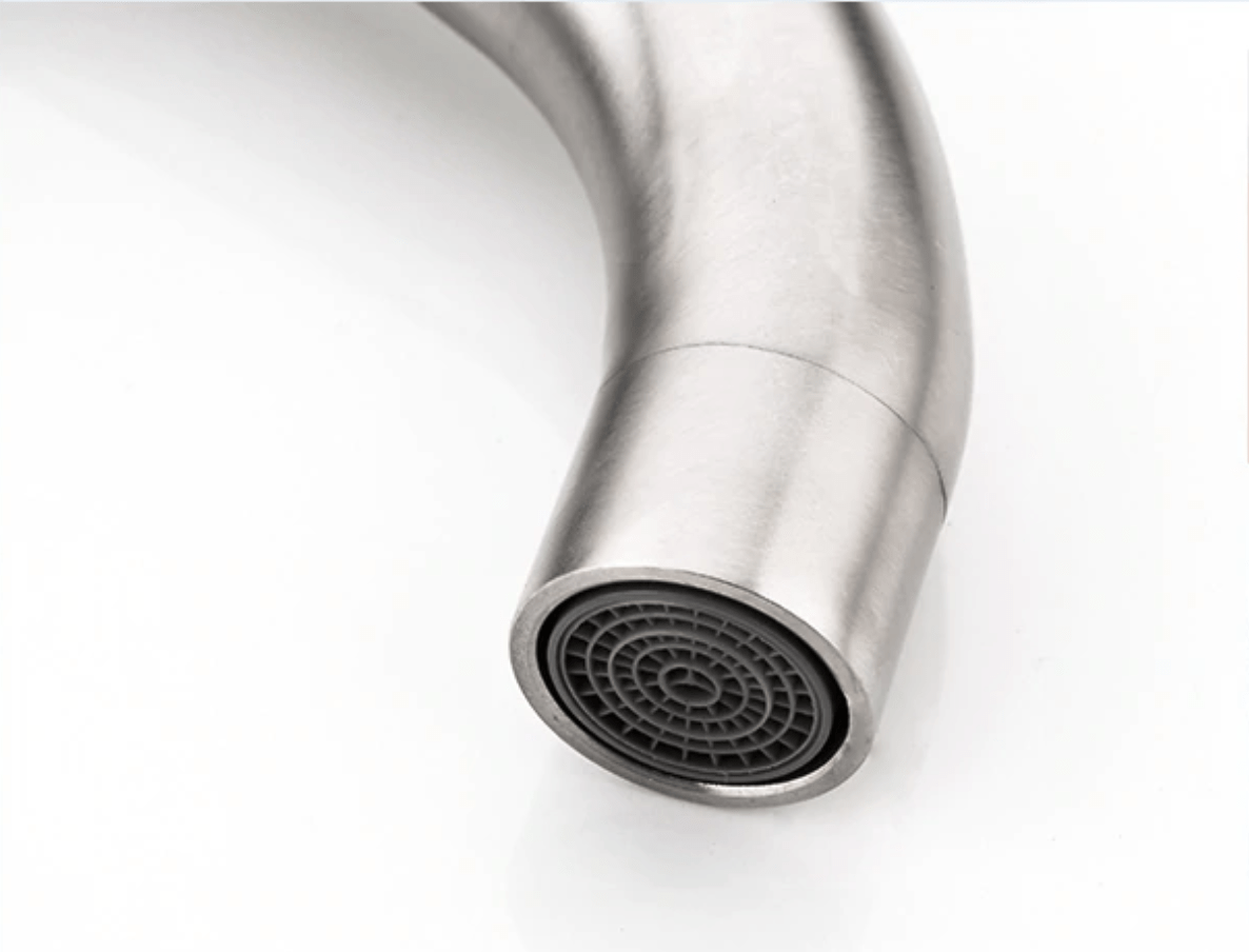 Baterie lavoar slim, cu montare in blat, argintiu cromat