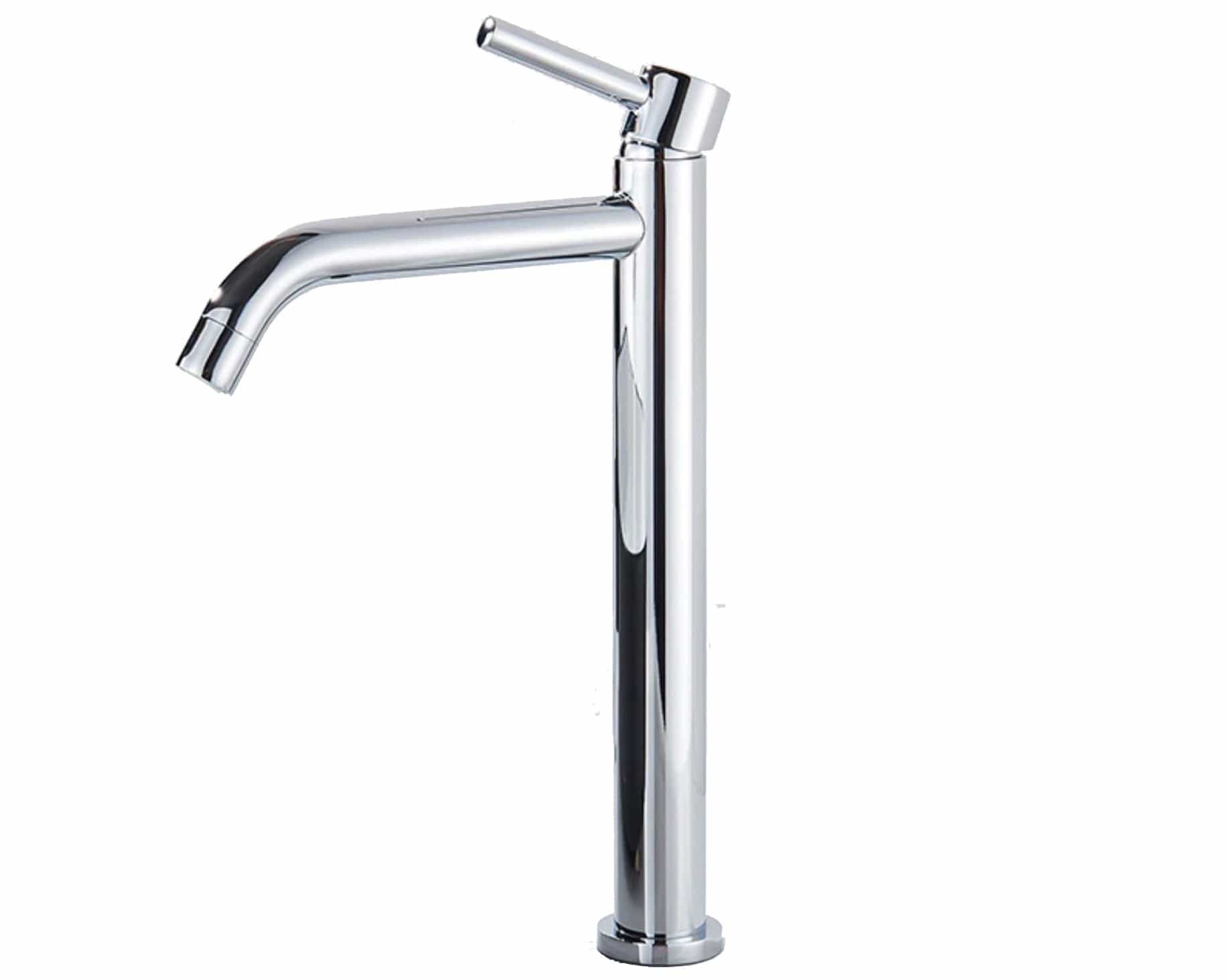 Baterie lavoar slim, cu montare in blat, argintiu cromat