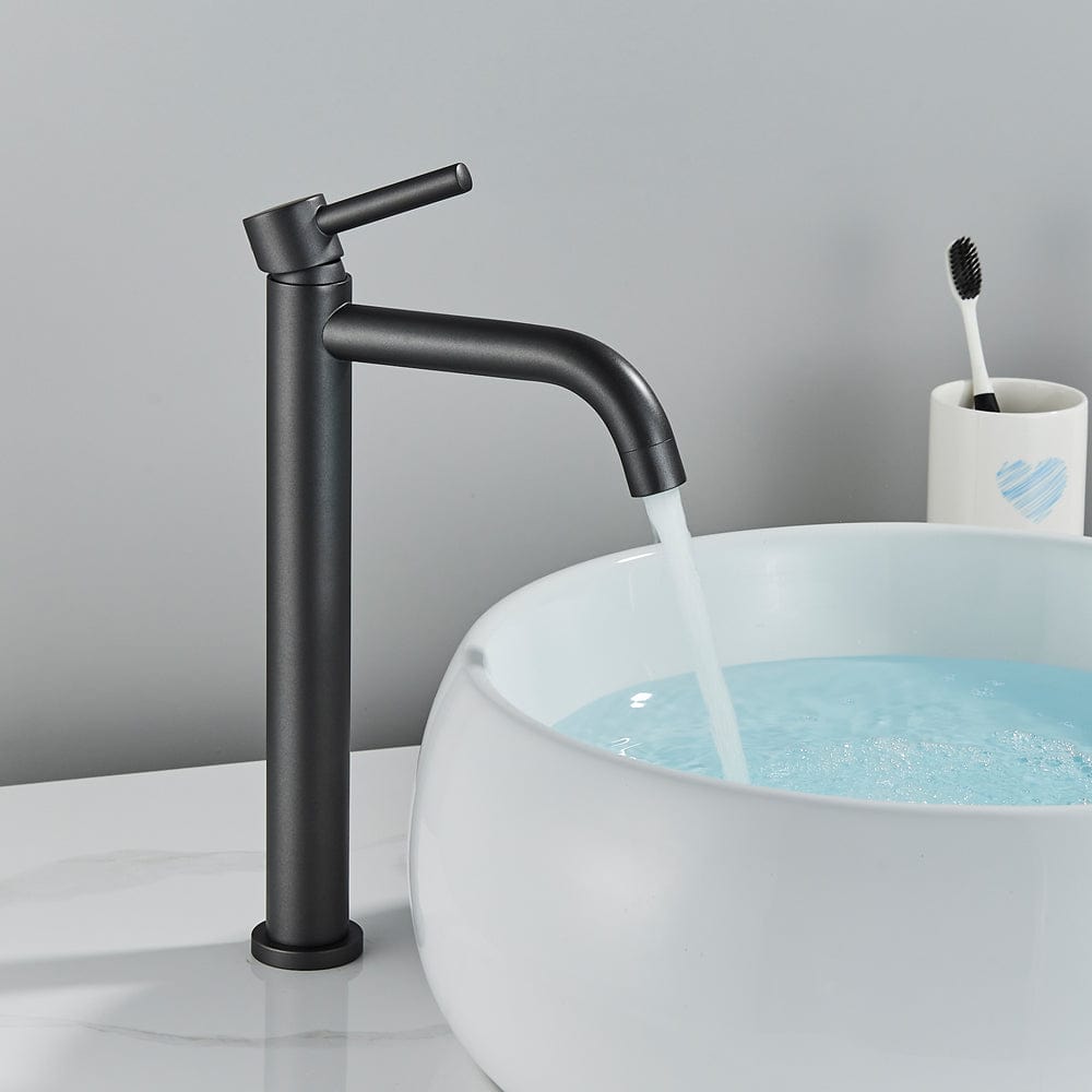 Baterie lavoar slim, cu montare pe blat, gri antracit