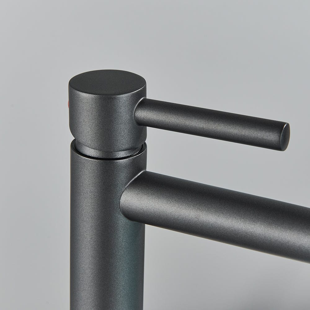 Baterie lavoar slim, cu montare pe blat, gri antracit