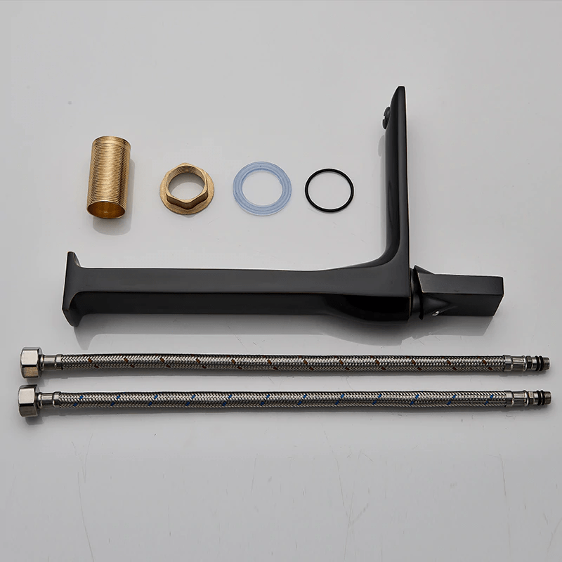 Baterie lavoar slim, neagra, cu montare pe blat