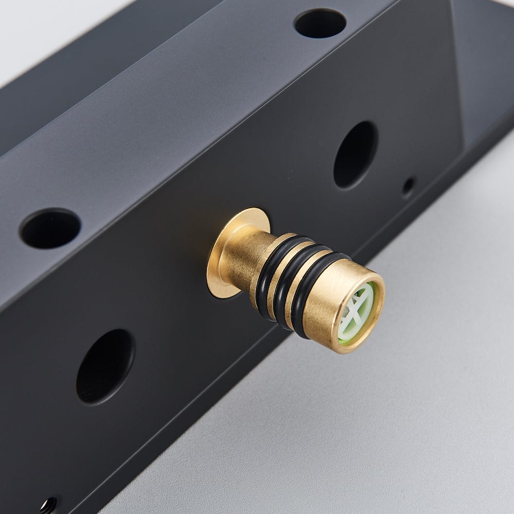 Baterie lavoar Waterfall, negru mat, cu montare in perete, tip cascada