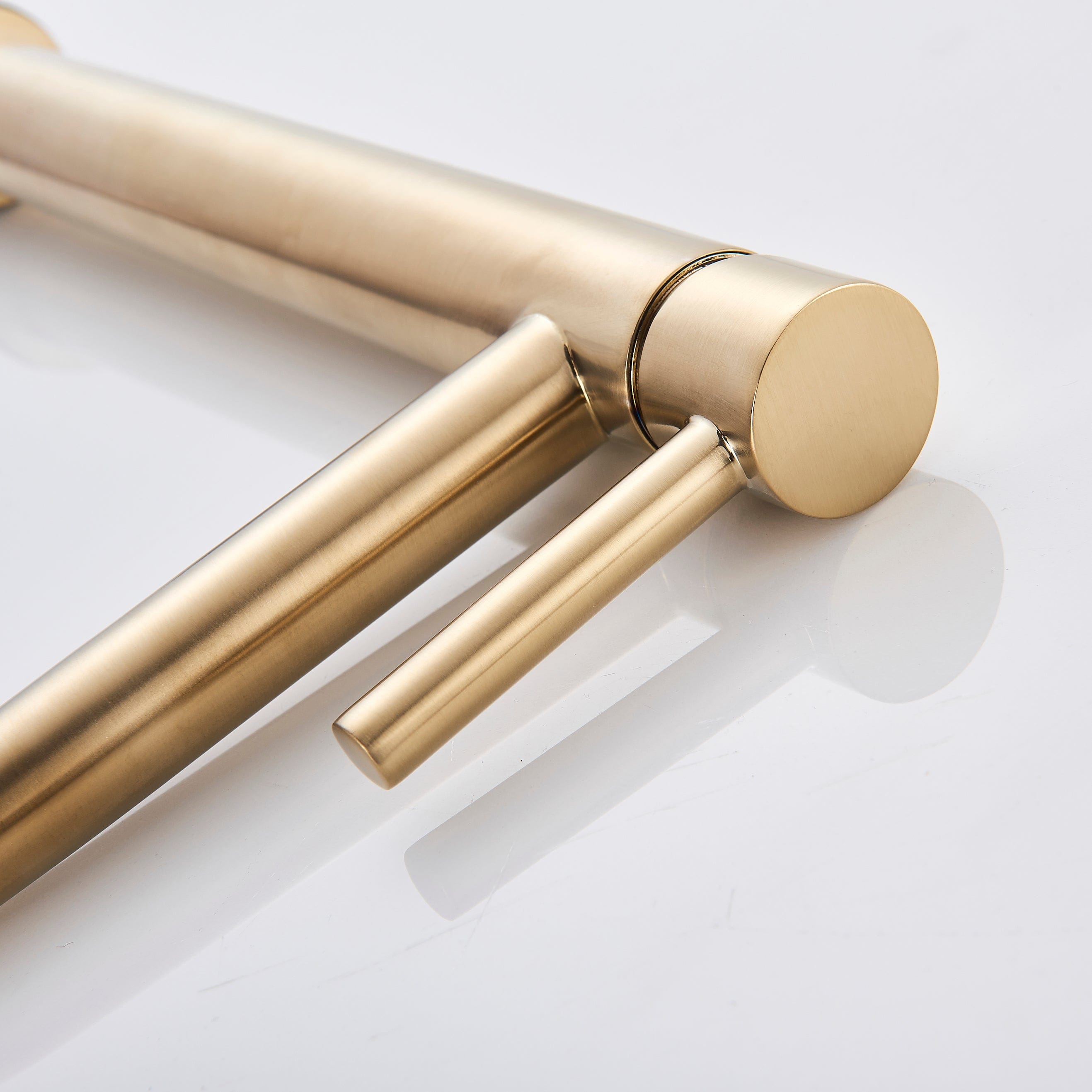 Baterie pentru lavoar slim Wasser Gold, cu montare pe blat, auriu