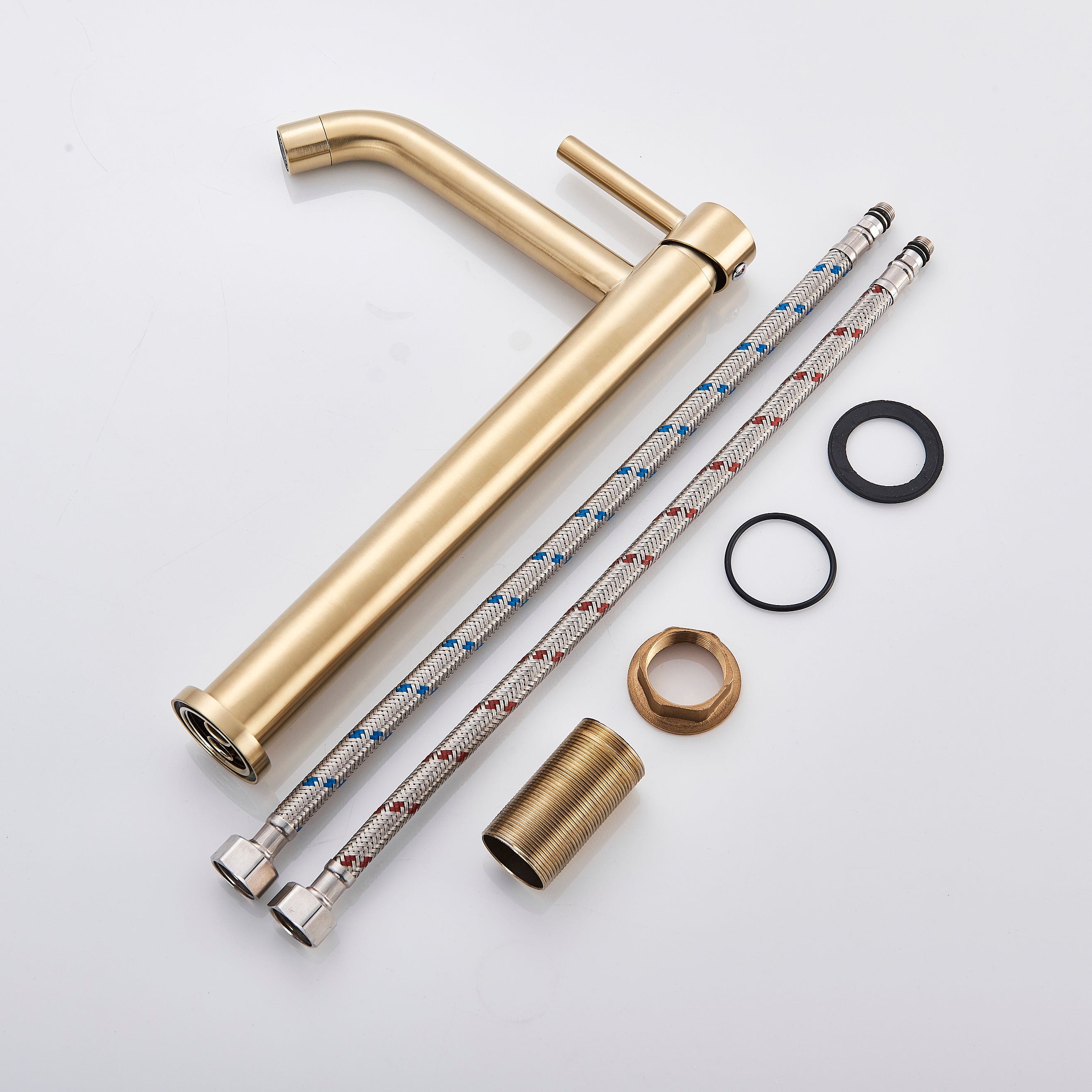 Baterie pentru lavoar slim Wasser Gold, cu montare pe blat, auriu