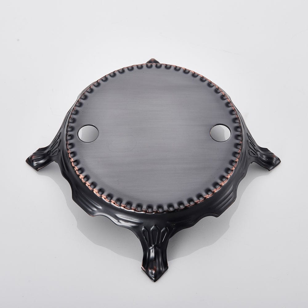 Baterie freestanding retro, negru mat cu bronz pe margine, 2 functii de curgere