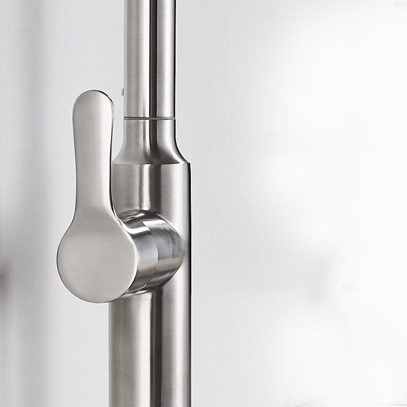 Baterie profesionala pentru bucatarie Herlich Chrome, cu 2 functii de curgere, dus extractibil, senzor tactil de pornire/oprire, argintiu nichelat