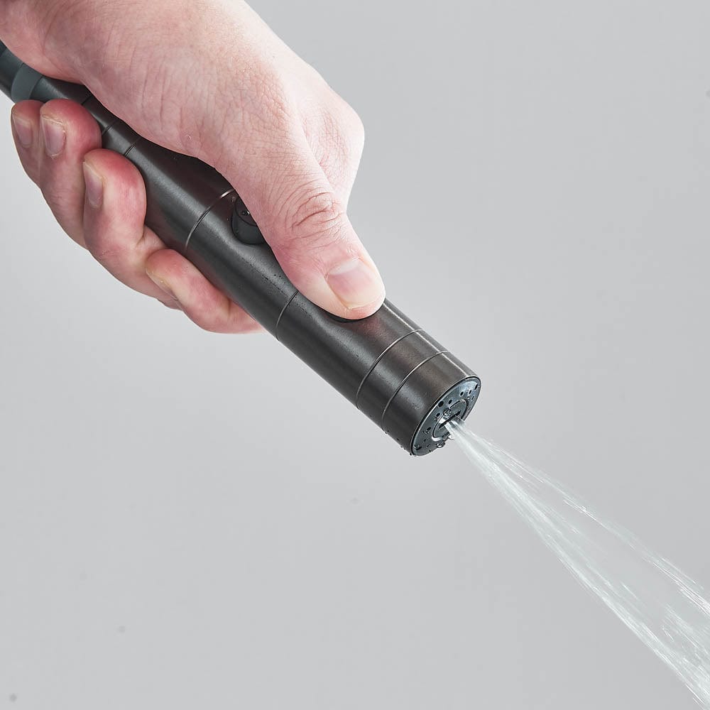 Coloană de duș cu afișaj digital și multiple funcții de curgere, gri, cu efect de ploaie