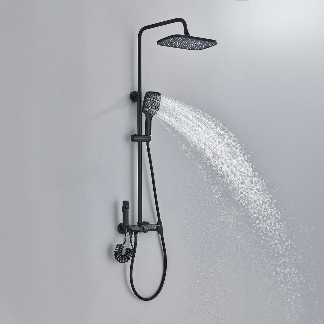 Coloana de dus, 4 functii de curgere, negru mat