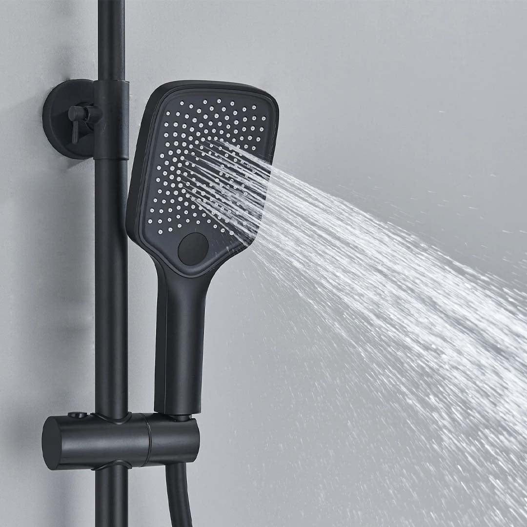 Coloana de dus, 4 functii de curgere, negru mat