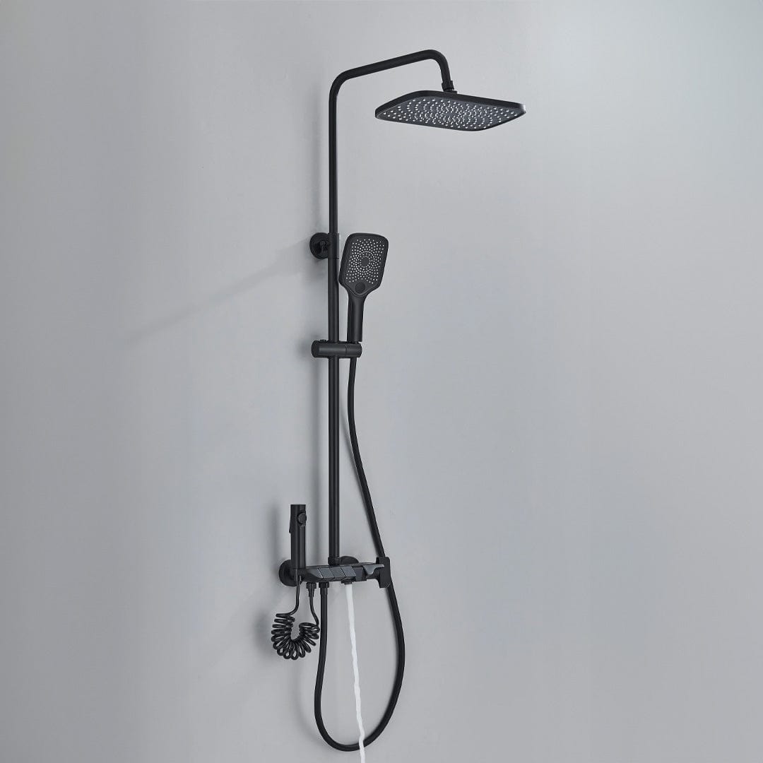 Coloana de dus, 4 functii de curgere, negru mat