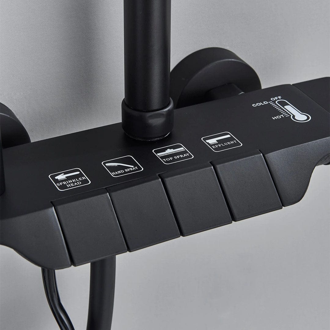 Coloana de dus, 4 functii de curgere, negru mat