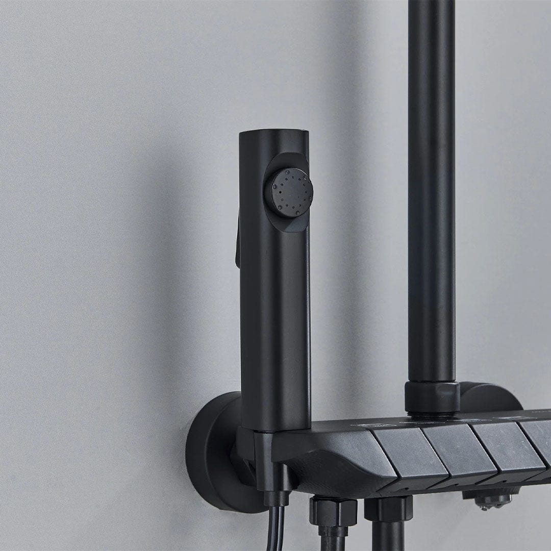 Coloana de dus, 4 functii de curgere, negru mat