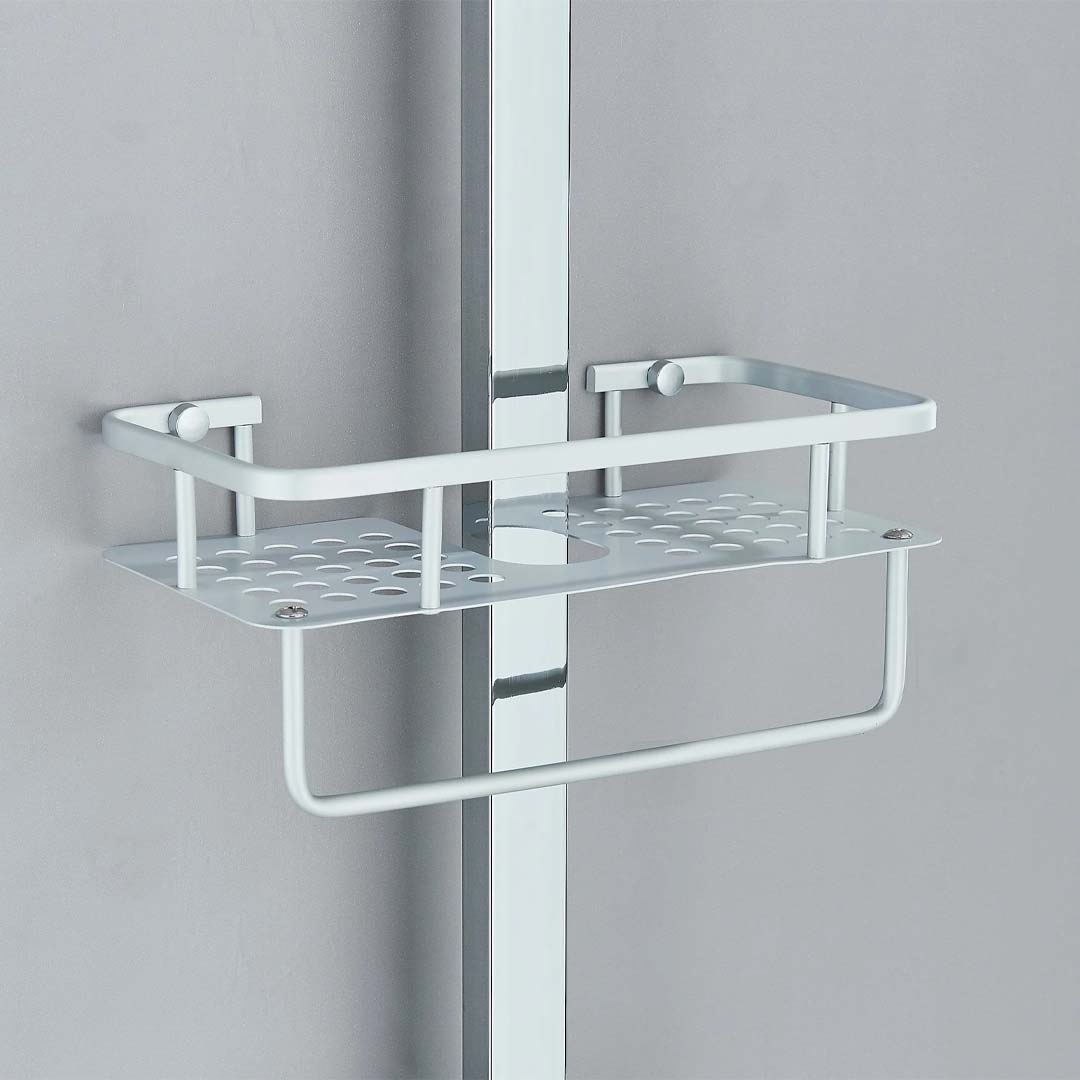 Coloana de dus, cu para patrata de 30 cm si efect de ploaie, argintiu