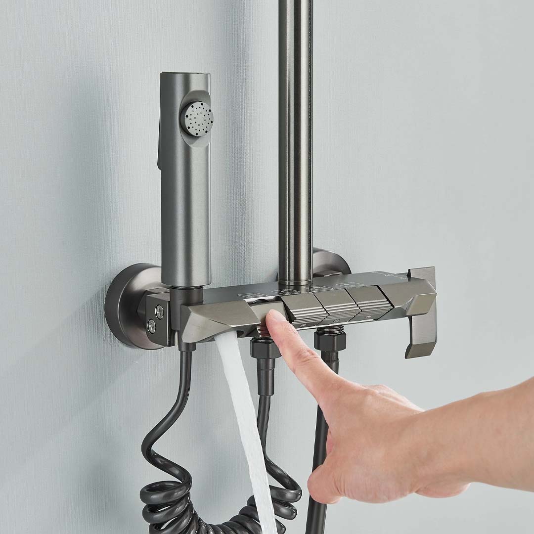 Coloana de dus, 4 functii de curgere, gri