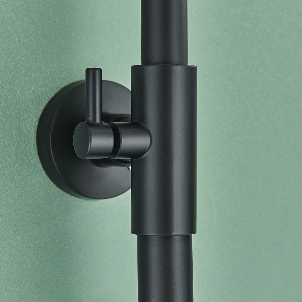 Coloană Duș cu termostat și afișaj de temperatură, negru mat, multiple funcții de curgere