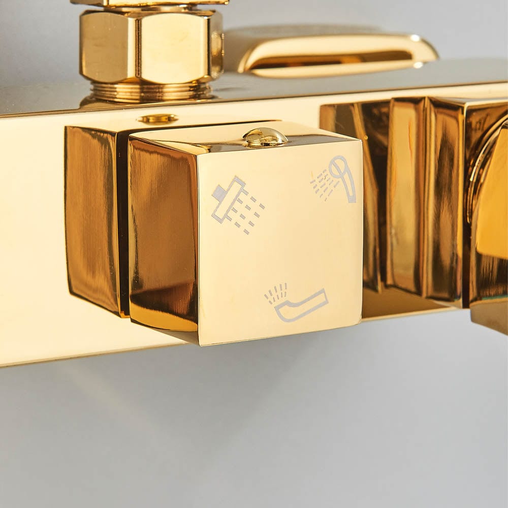 Coloana Dus, cu efect de ploaie, 3 functii de curgere, auriu