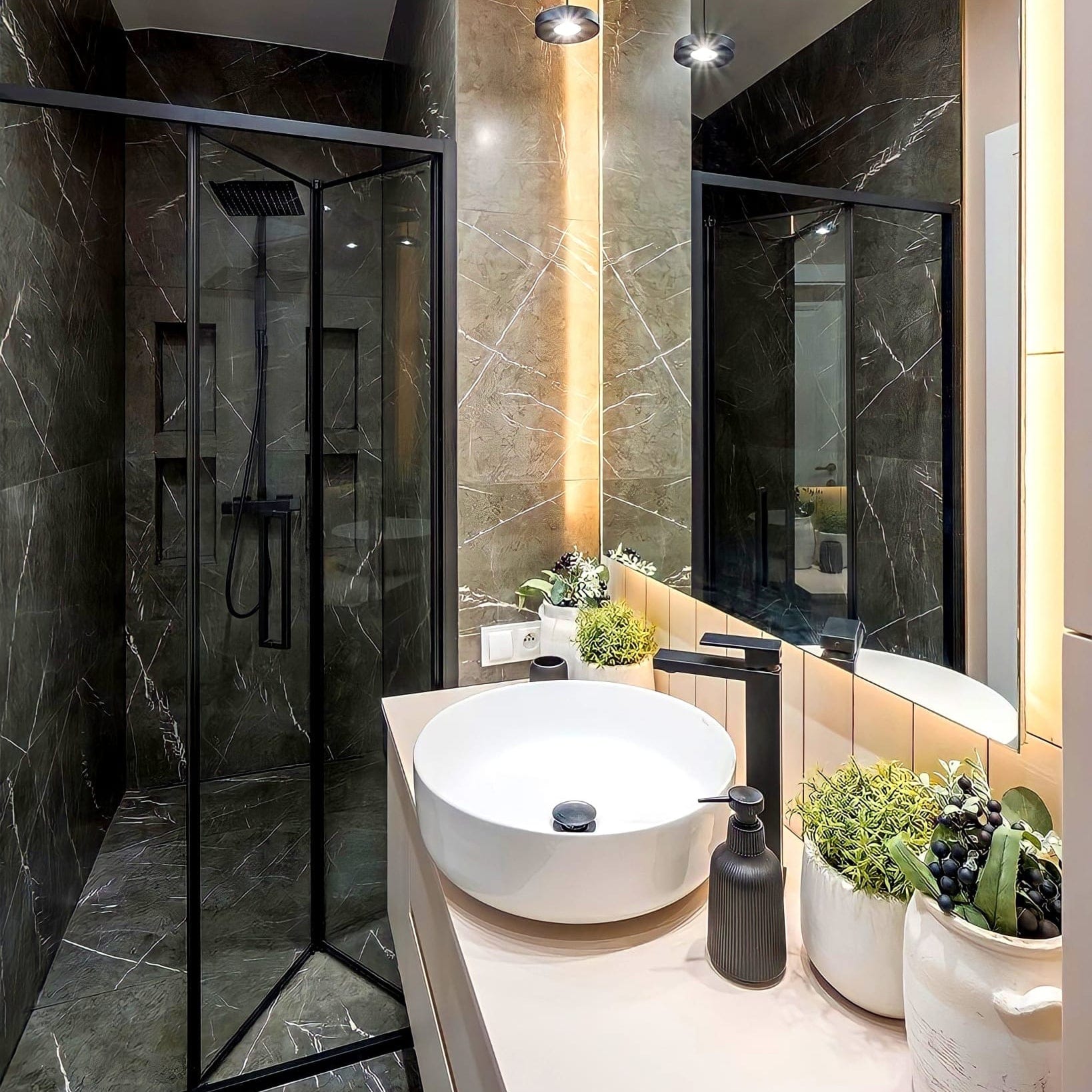 Coloana Dus, cu efect de ploaie, 3 functii de curgere