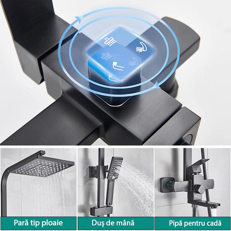 Coloana Dus, cu efect de ploaie, 3 functii de curgere