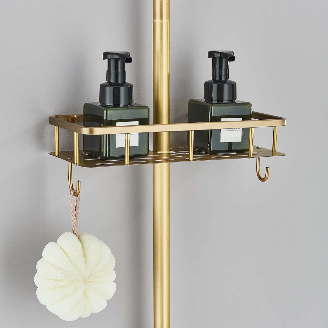 Coloana Dus, cu para rotunda si efect de ploaie, auriu