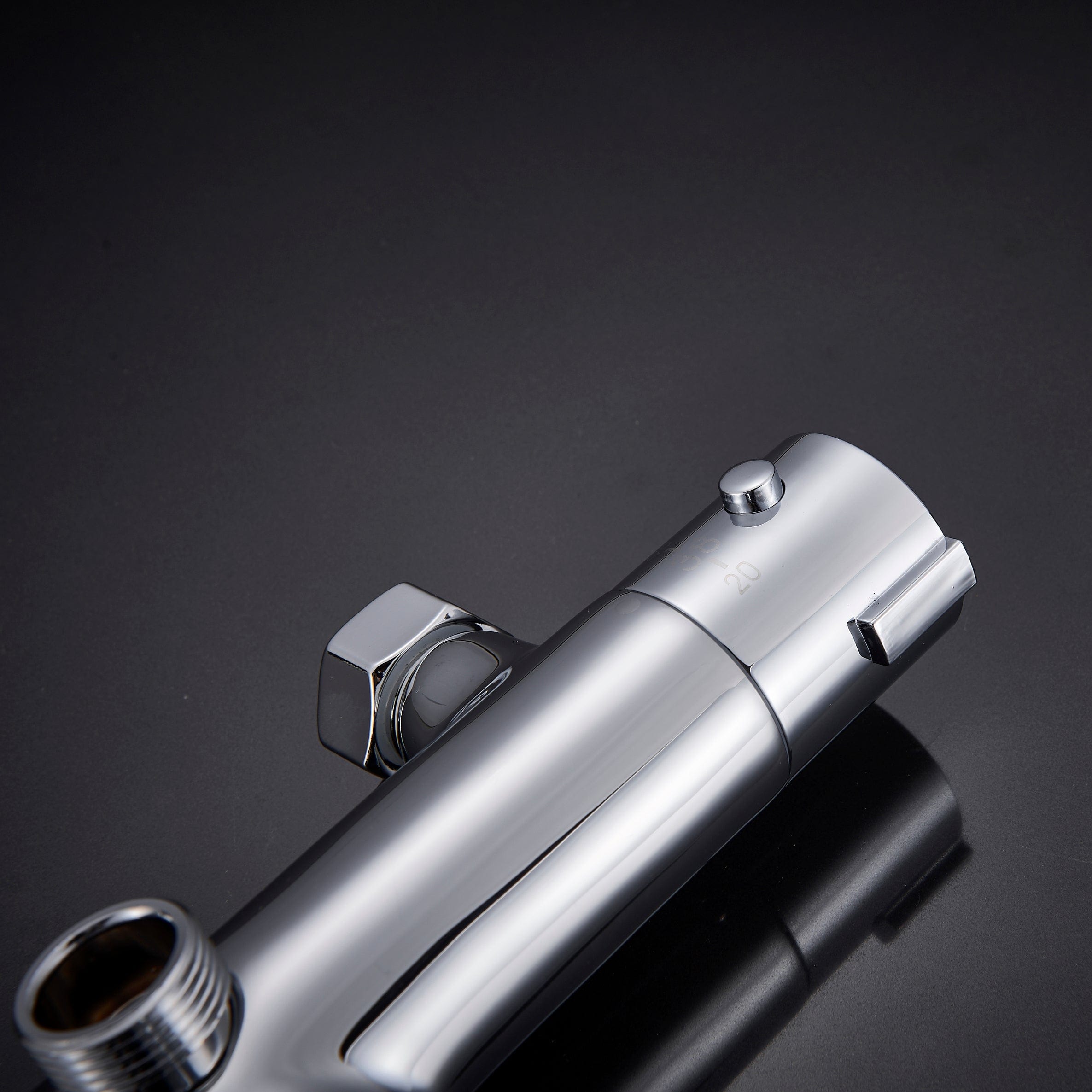 Coloana Dus cu termostat, para rotunda si efect de ploaie, argintiu cromat