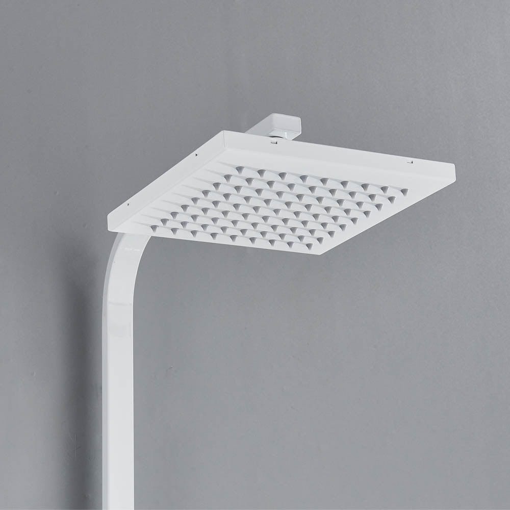 Coloana Dus cu termostat si afisaj de temperatura, alb, cu efect de ploaie, 6 functii de curgere