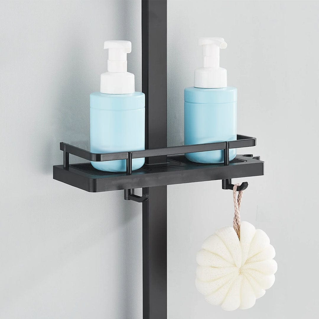 Coloana Dus cu termostat si afisaj de temperatura, cu efect de ploaie, 5 functii de curgere, negru mat