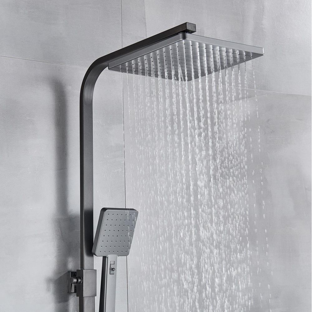 Coloana Dus, gri antracit, cu efect de ploaie, para dus 20 cm, 5 functii de curgere