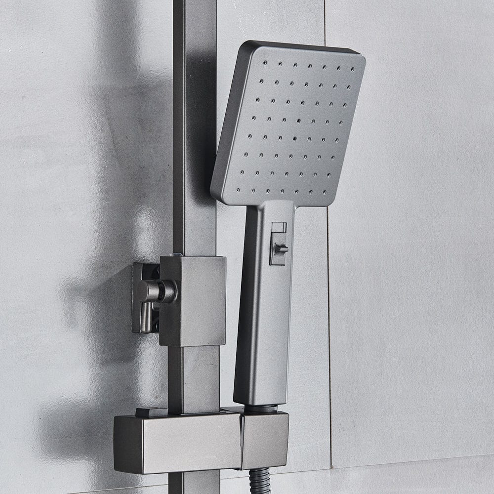 Coloana Dus, gri antracit, cu efect de ploaie, para dus 20 cm, 5 functii de curgere