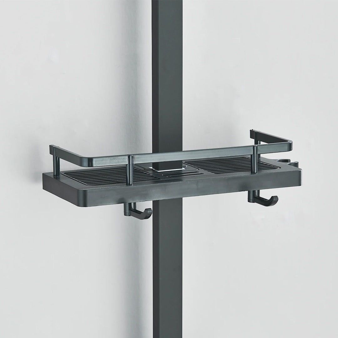 Coloana Dus, negru mat, cu efect de ploaie, para dus 25 cm, 4 functii de curgere