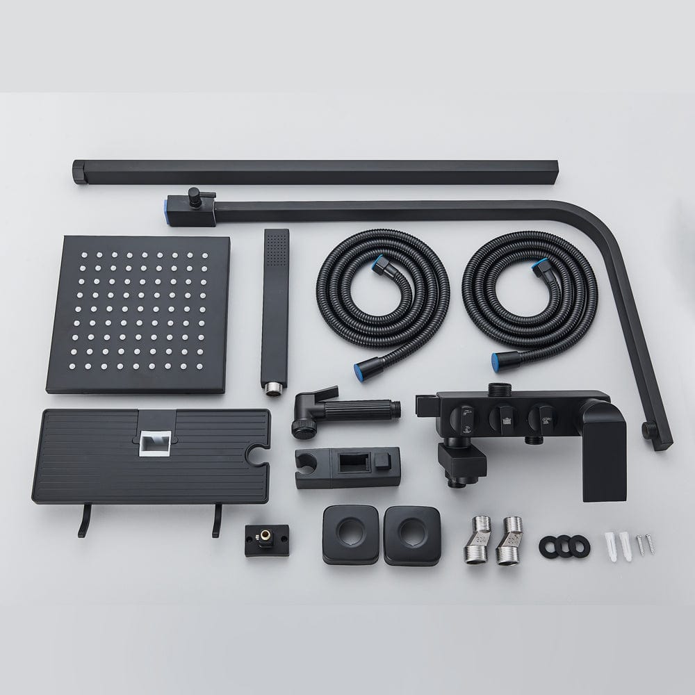 Coloana Dus Rainfall, cu efect de ploaie, para de 20 cm, 4 functii de curgere