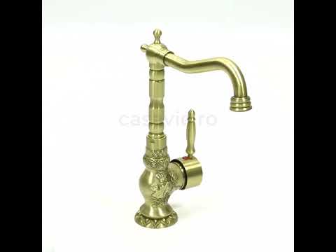 Baterie lavoar/bucatarie retro, inalta, cu montare pe chiuveta sau blat