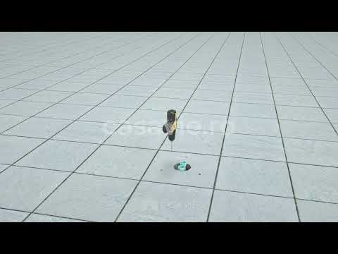 Baterie freestanding cu cadru patrat, argintiu cromat