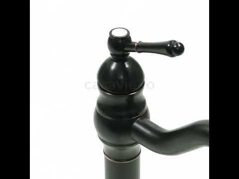 Baterie lavoar retro Groben Nose , montare pe blat, pipa flexibila 360 de grade, neagra