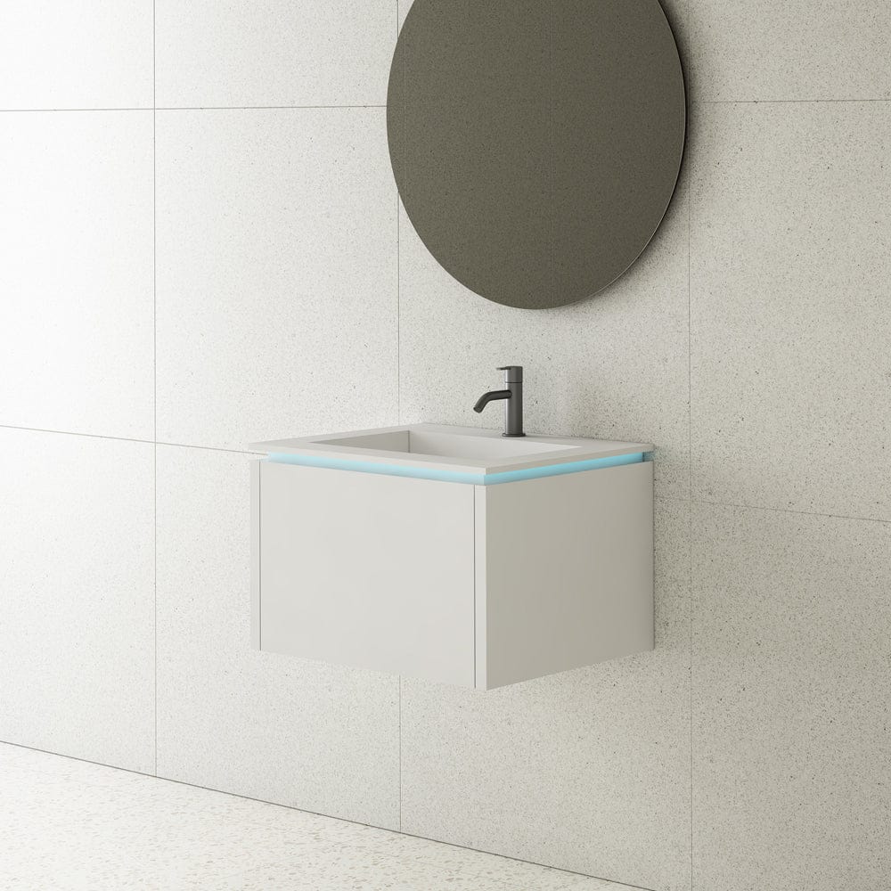 Mobilier Baie cu lavoar Elysium, LED Anna, Alb Mat, 600x480x388 mm, cod: 3182