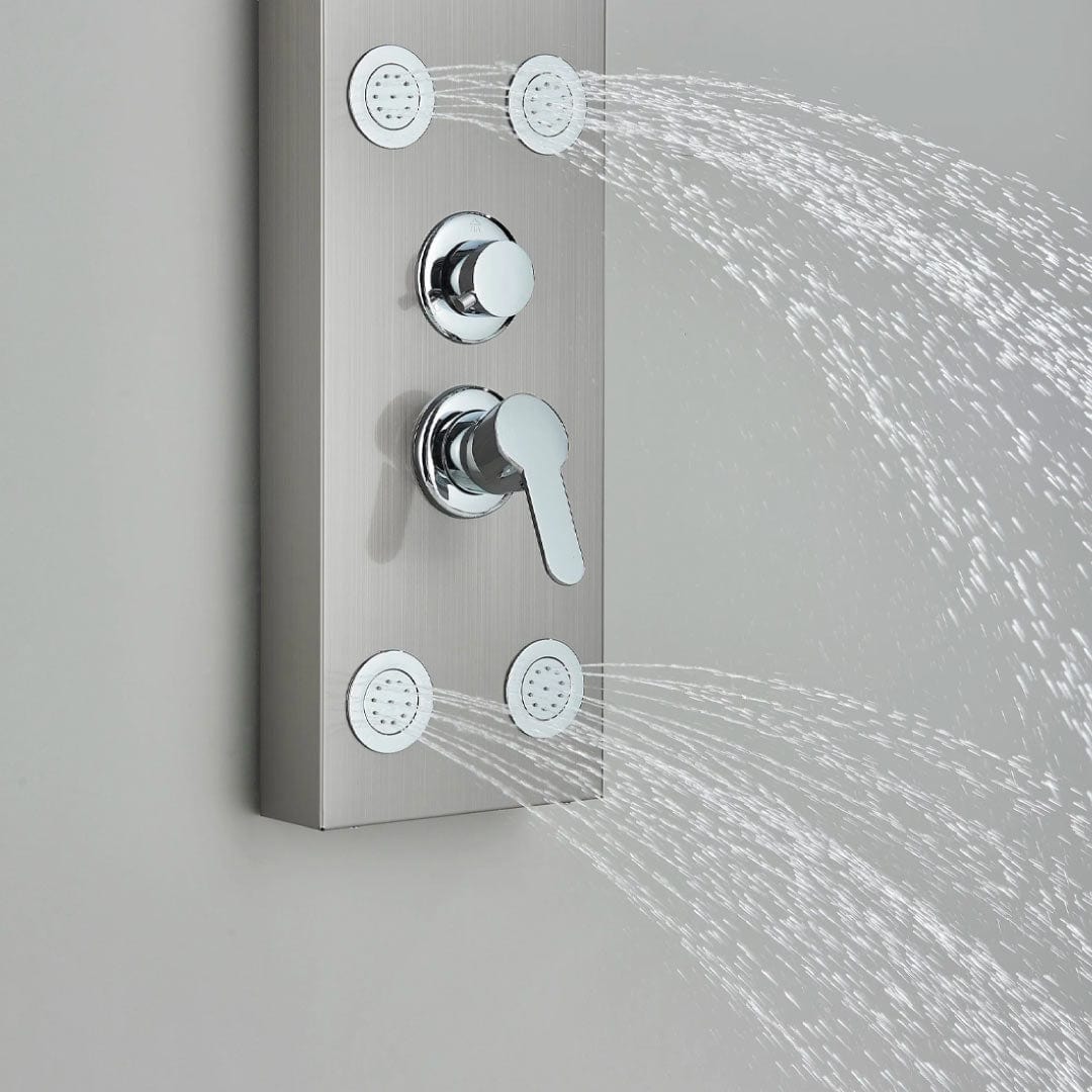 Panel de dus cu efect de ploaie, suport incorporat si jeturi de masaj