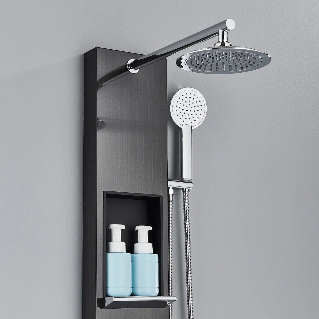 Panel de dus cu efect de ploaie, suport incorporat si jeturi de masaj