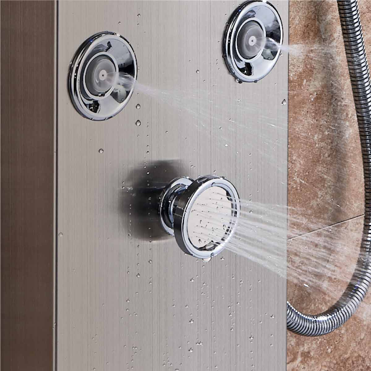 Panel de Dus cu LED 1153, cu efect de ploaie si jeturi cu masaj