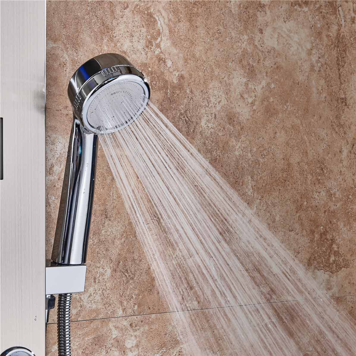 Panel de Dus cu LED 1153, cu efect de ploaie si jeturi cu masaj