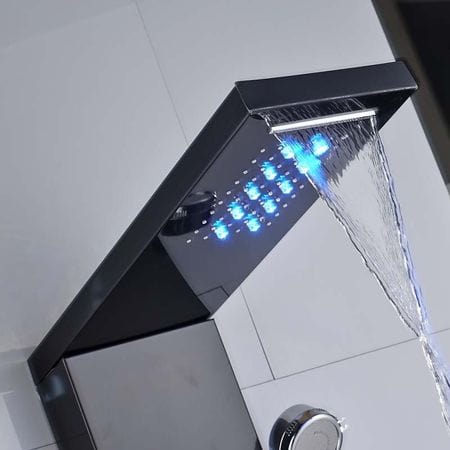 Panel de Dus cu LED 1154, cu efect de ploaie si jeturi cu masaj
