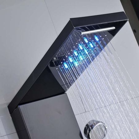 Panel de Dus cu LED 1154, cu efect de ploaie si jeturi cu masaj
